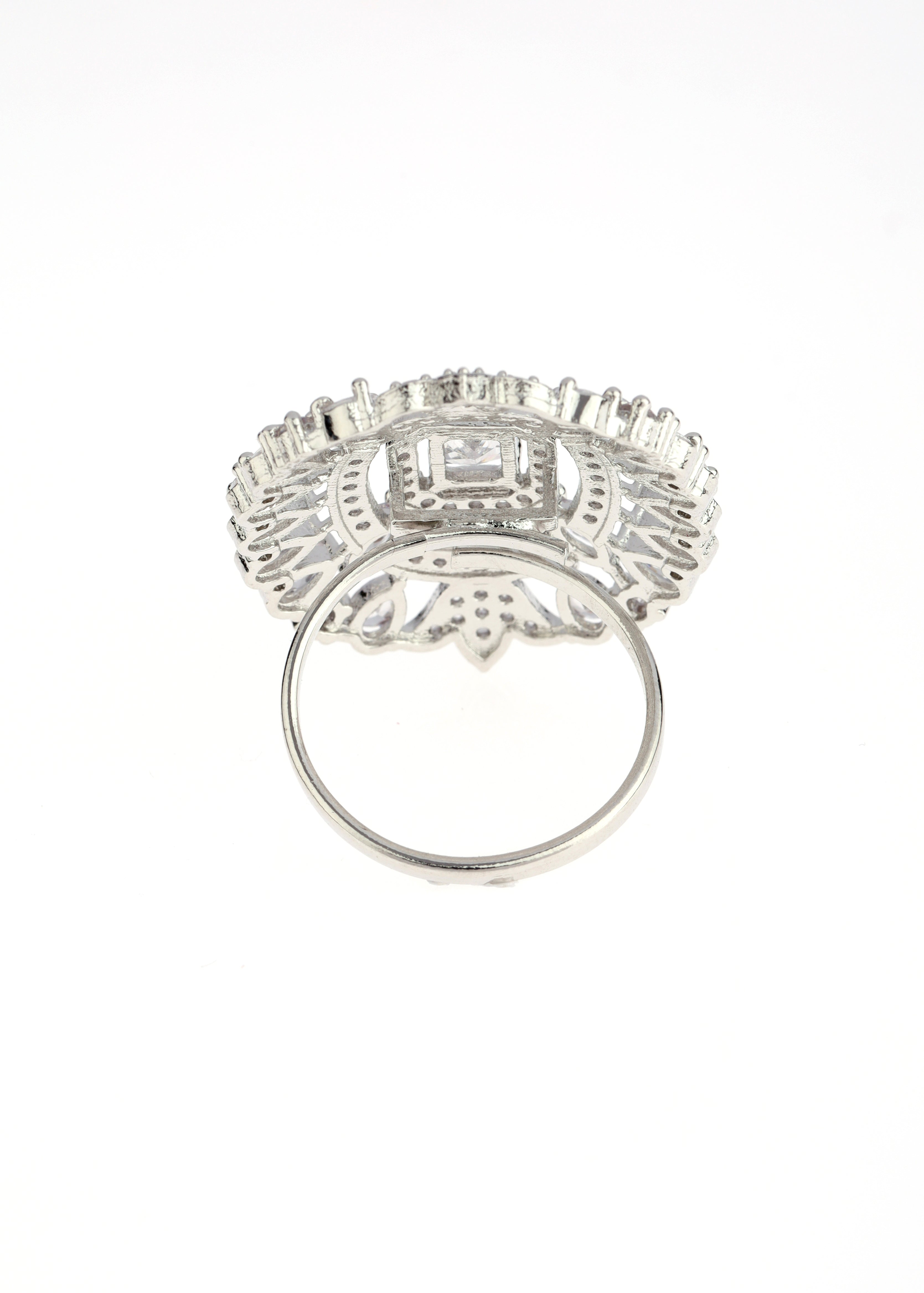 Elegant Sparkle Cascade Ring