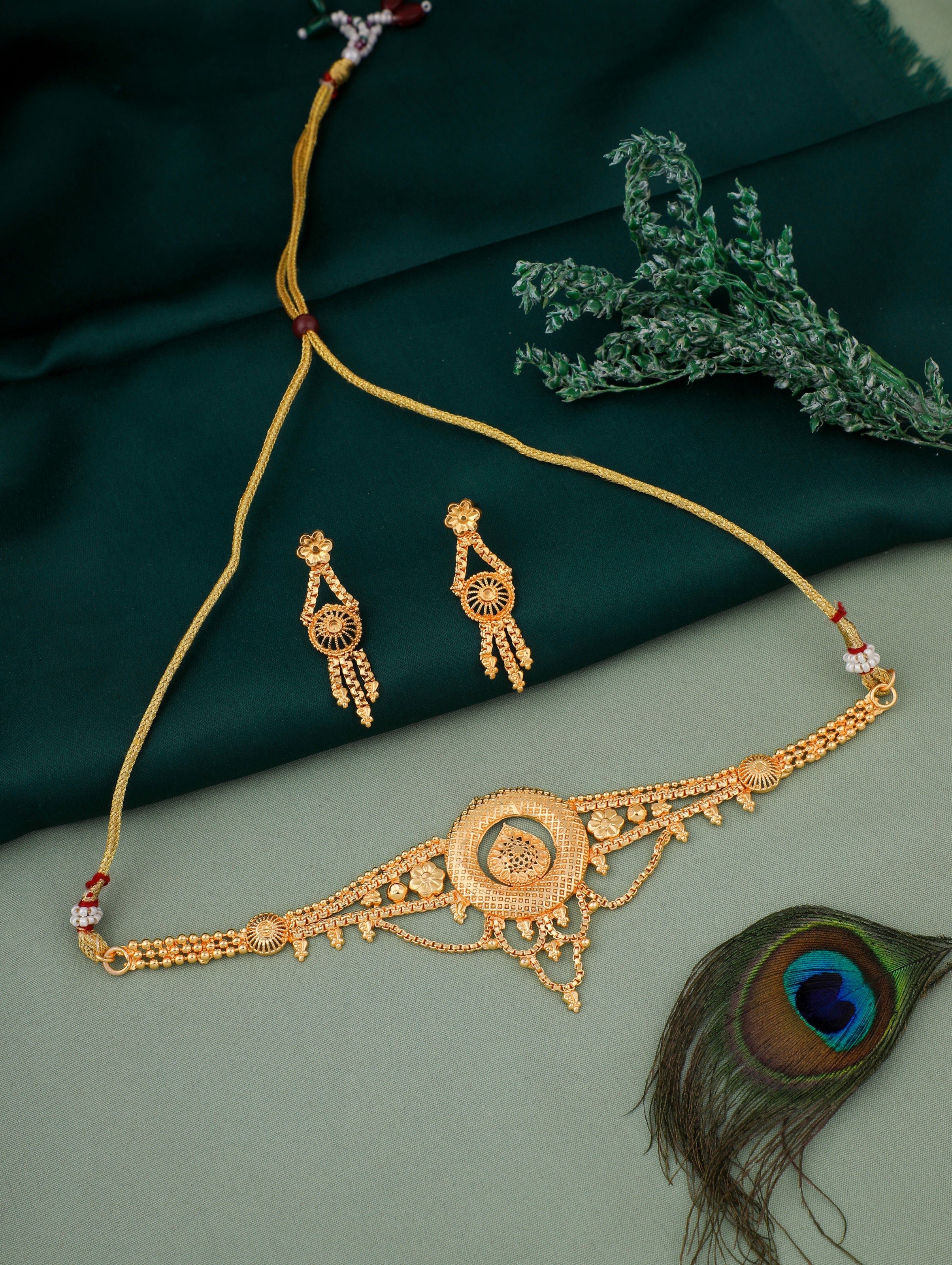 Handmade Kalkati Chokar Set With Matching Earring