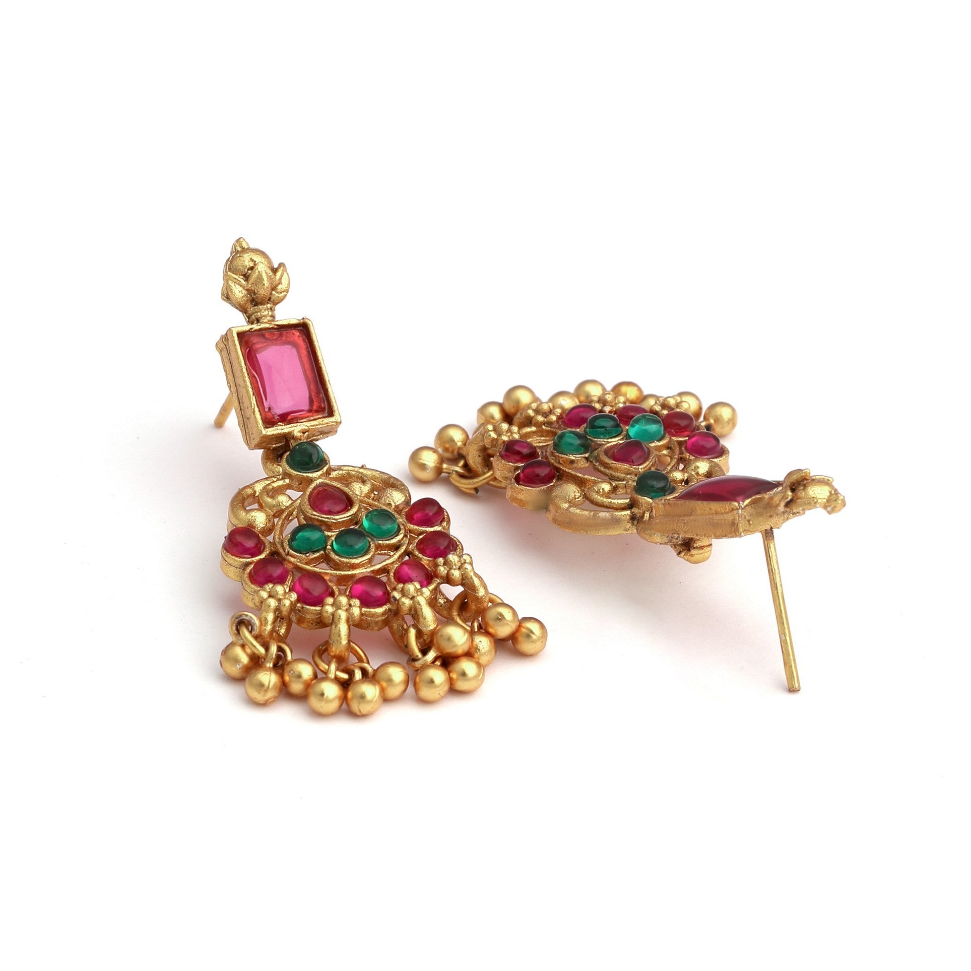 Gold-Plated Ganpati Design Temple Jewellery Set