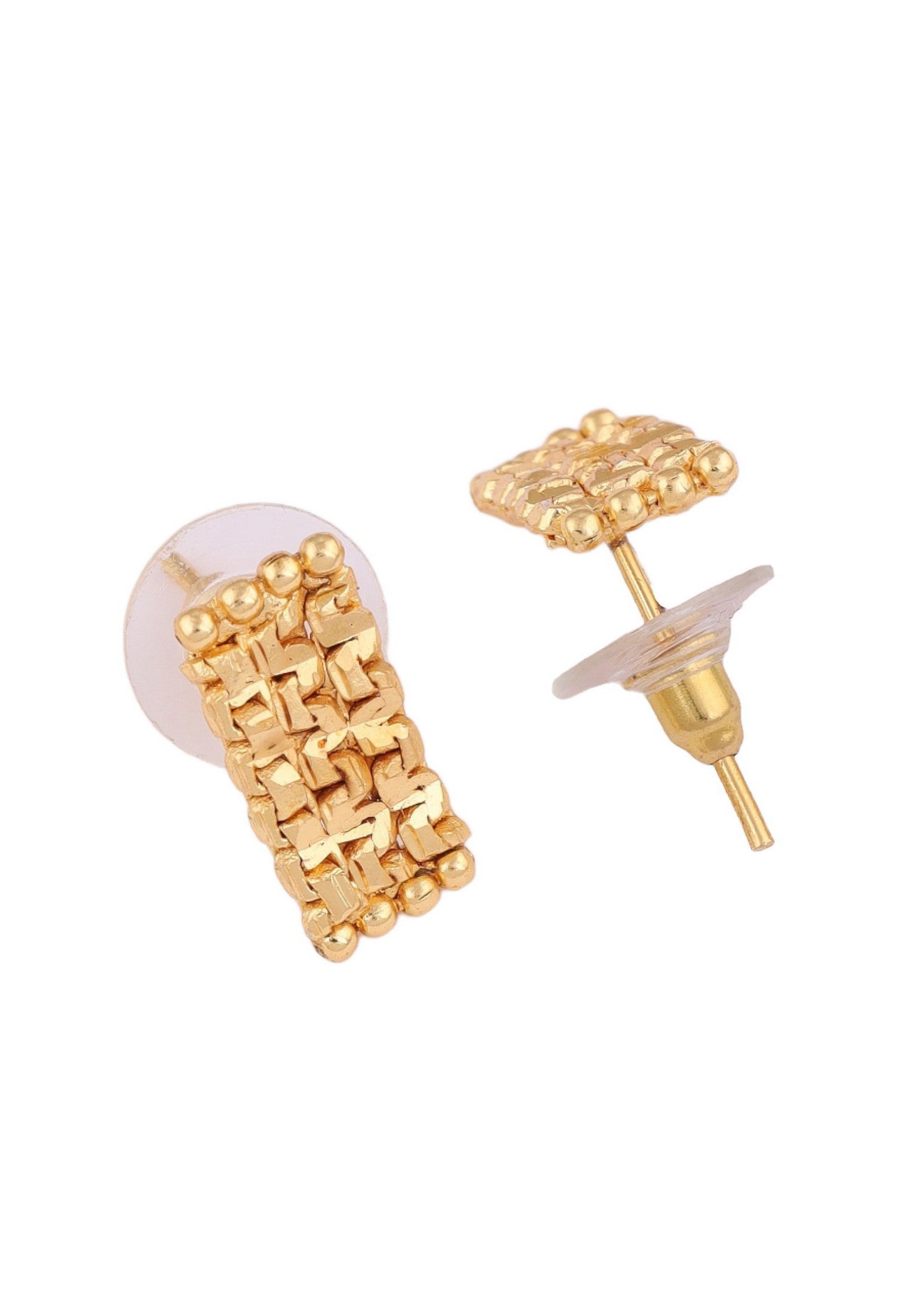 Gold-Plated Handmade Kalkati Set With Matching Earring