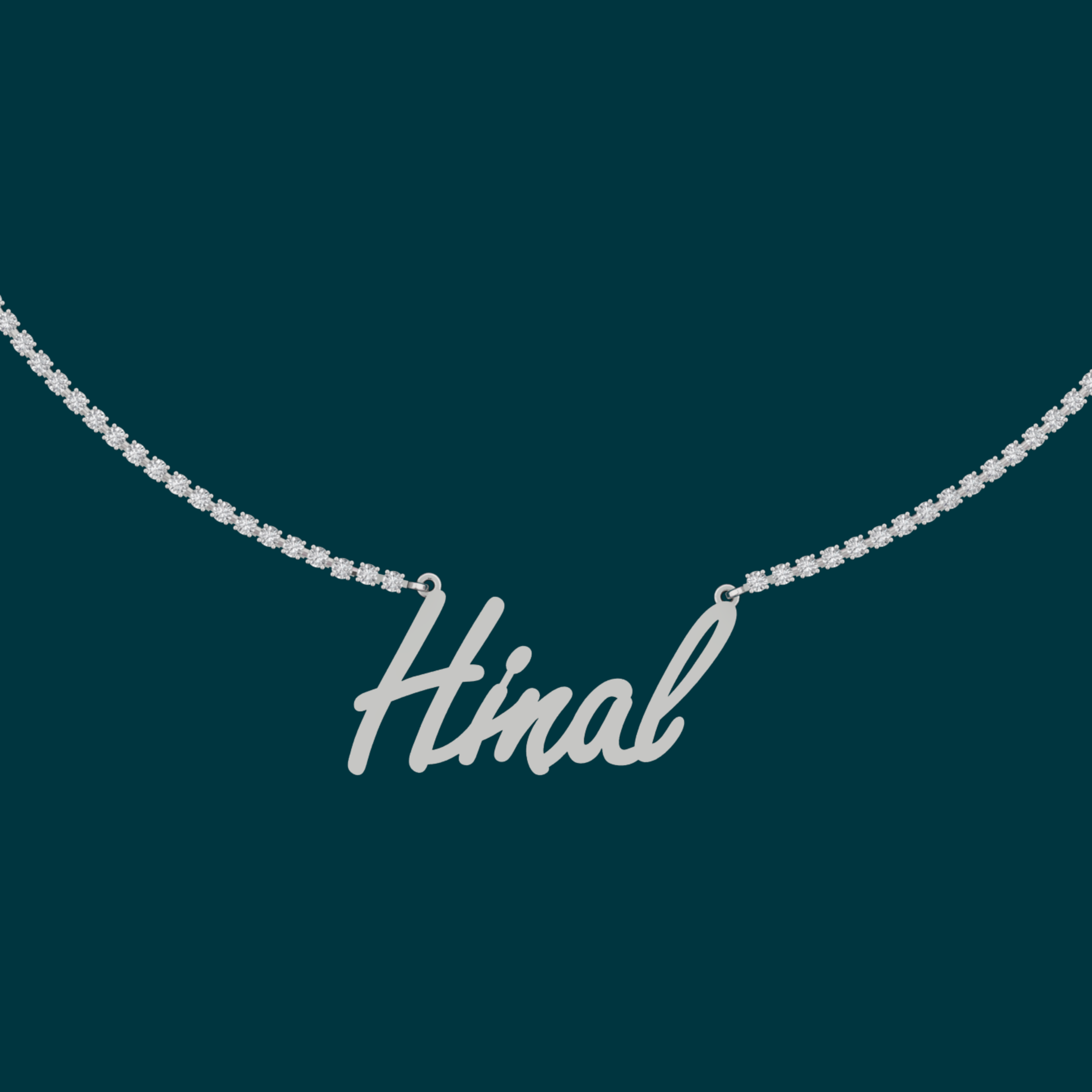 92.5 sterling silver custom hubby/ baby name Customized Pendant with chain/ Moissanite Handmade Special Name band /long distance promise gift for love/ Special one person name Pendant with chain/ minimalist pendant chain