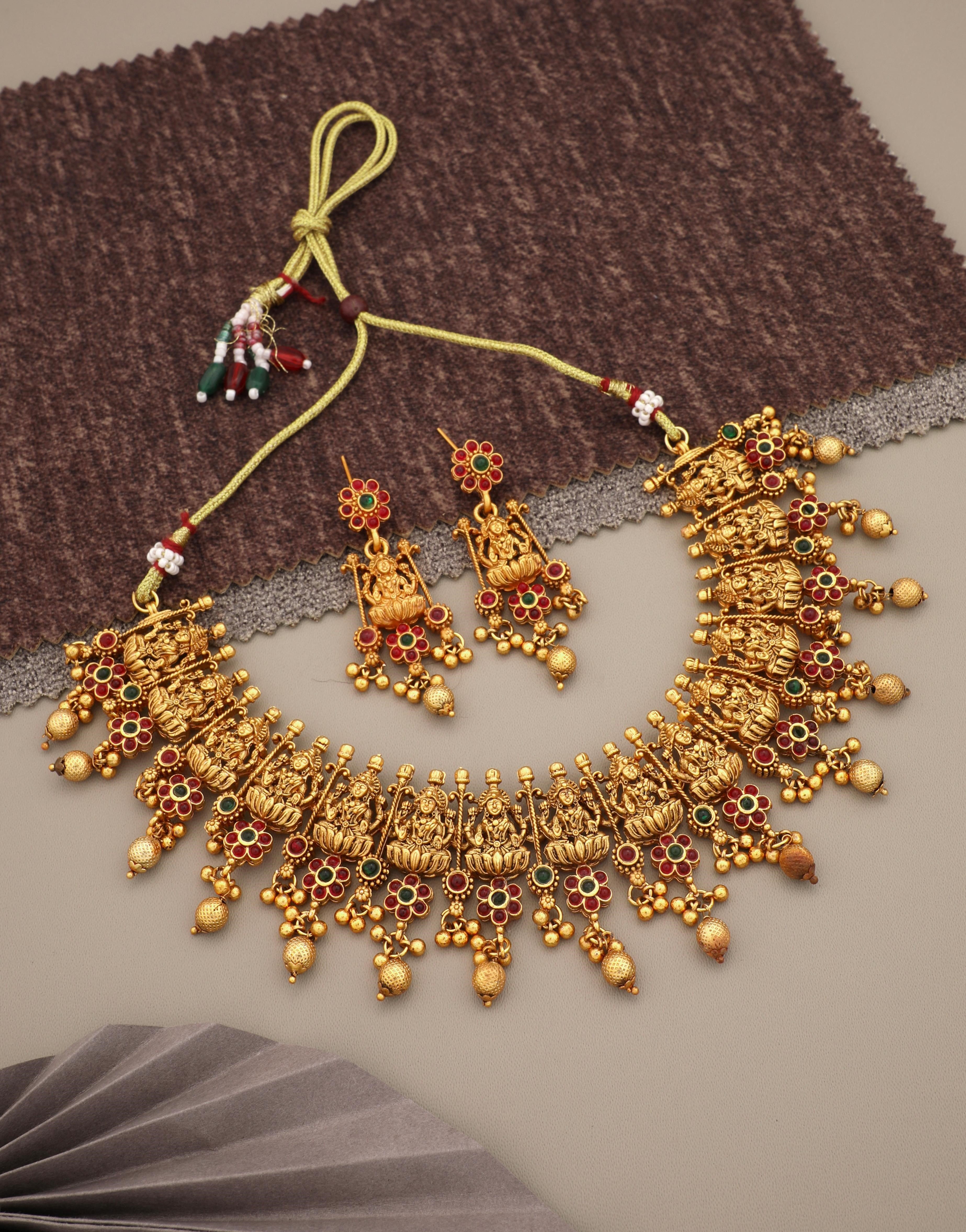 Gold-Plated Handmade South Set With Matching Earring